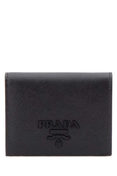 prada logo plaque bi-fold wallet|Prada logo.